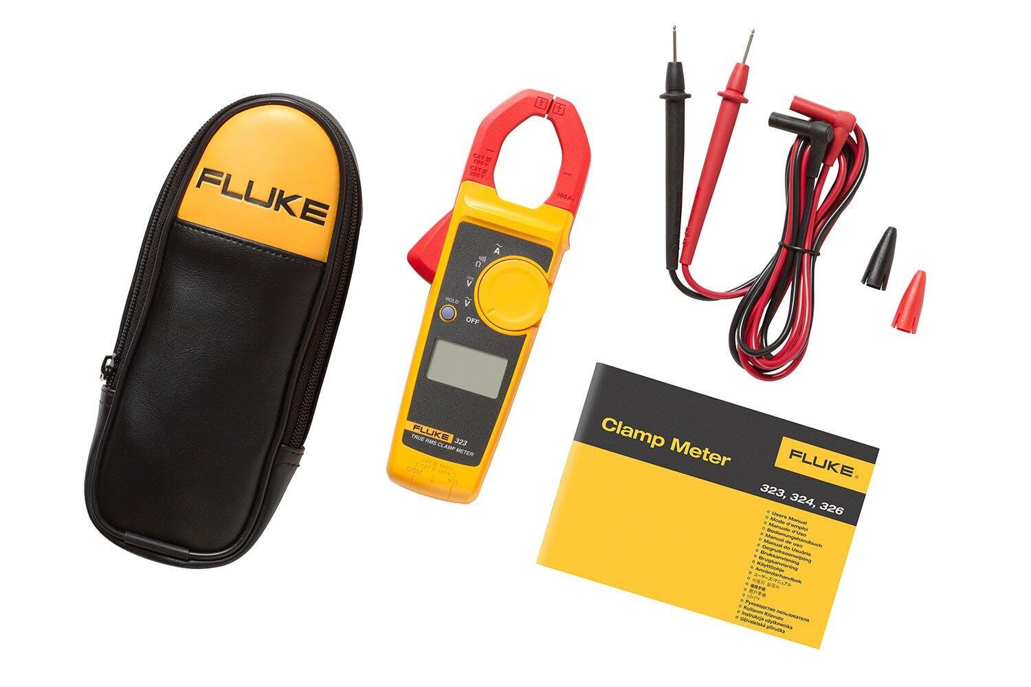 Fluke 323 strömtång – käft öppen, sidovy